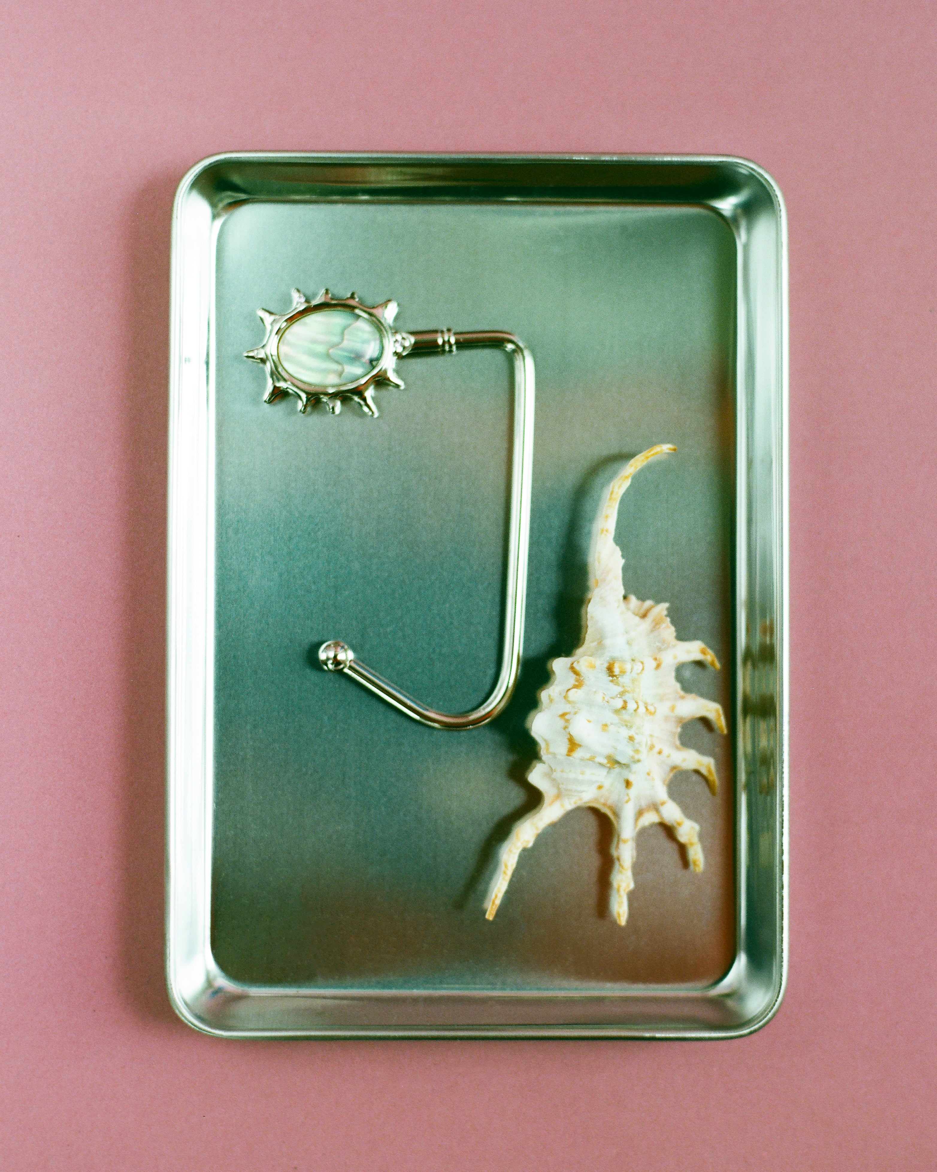 Abalone Gemstone Purse Hook | Luxury Handbag Table Hook